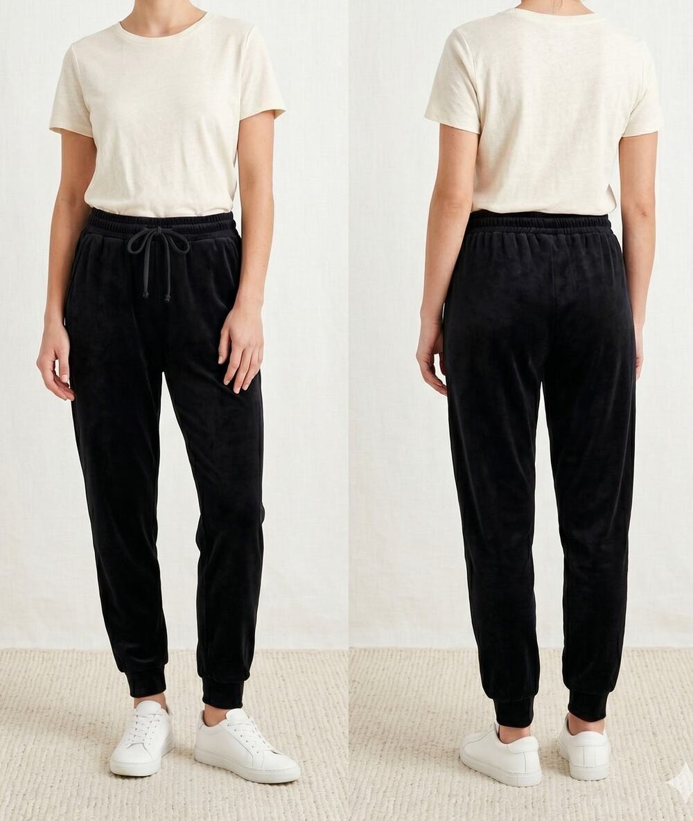 Ophelia Roe Medium Polyester Spandex Black Jogger Pants